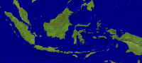 Indonesien Satellit + Grenzen 2000x888